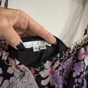 ICE Women's Purple Floral Dress